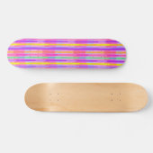 Skateboard Cute Pastel Rainbow Stripes (Horz)