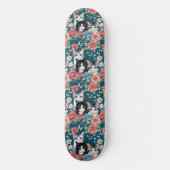 Skateboard Cute Petite Chatte Chatons Avec Roses Et Papillons (Recto)