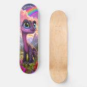 Skateboard Cute Pink Dinosaur Children Fantasy Art (Recto)