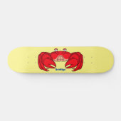 Skateboard Cute red crab cartoon (Horz)