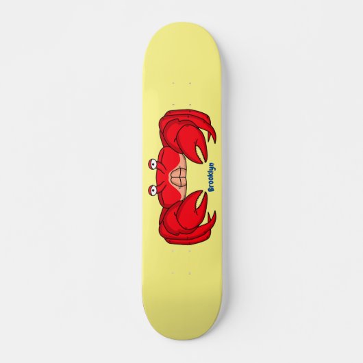 Skateboard Cute red crab cartoon (Devant)
