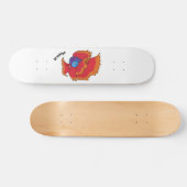 Skateboard Cute Siamese combattant le poisson betta dessin  (Horz)