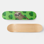 Skateboard Cute Sloth Jungle Green Cartoon Rainforest Animal (Horz)