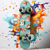 Skateboard Cute Sushi Nigiri Wasabi Maki Roll