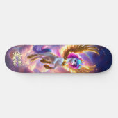 Skateboard Cute Unicorn Fantasy Land Cool Children Art (Horz)