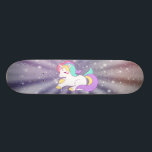 Skateboard Cute Unicorne, Arc en ciel, Galaxie<br><div class="desc">Cute licorne sur arrière - plan de galaxie.</div>