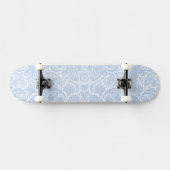 Skateboard Cute white blue paisley pattern (Horz)