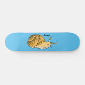 Skateboard Cute yellow snail cartoon (Horz)