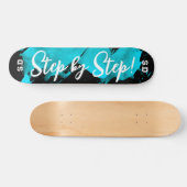 Skateboard Cyan noir brossant (Horz)