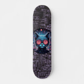 Skateboard Cyber Chat Futuriste (Devant)