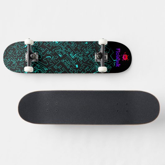 Skateboard Cyber noir bleu (Horz)