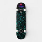 Skateboard Cyber noir bleu (Recto)