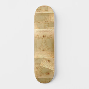 Skateboard Da Vinci Art Dessin Vitruvian Man "Patch Up"