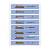 Skateboard dachshund chien envelopper étiquettes d (Feuille)