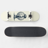 Skateboard Dachshund debout (Horz)