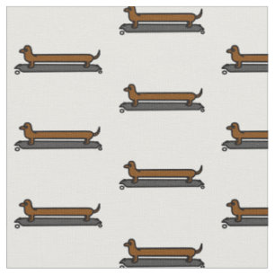 Skateboard Dachshund Stof