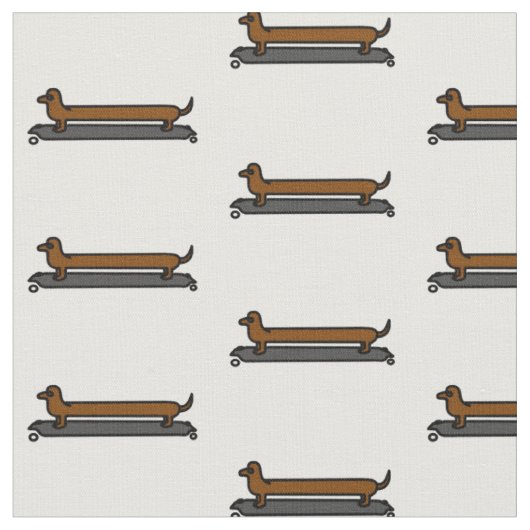 Skateboard Dachshund tissu chien (Fermer)