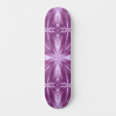 Skateboard Dahlia Purple Lait Blanc Nuages Abstrait Motif (Recto)