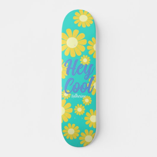 Skateboard Daisy Green Turquoise (Devant)