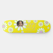 Skateboard Daisy Simple Photo Jaune (Horz)