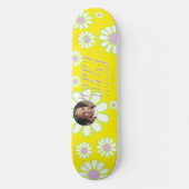 Skateboard Daisy Simple Photo Jaune (Recto)