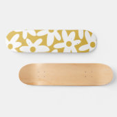 Skateboard Daisy Time Joli Retro Moderne Fleurs dans la mouta (Horz)