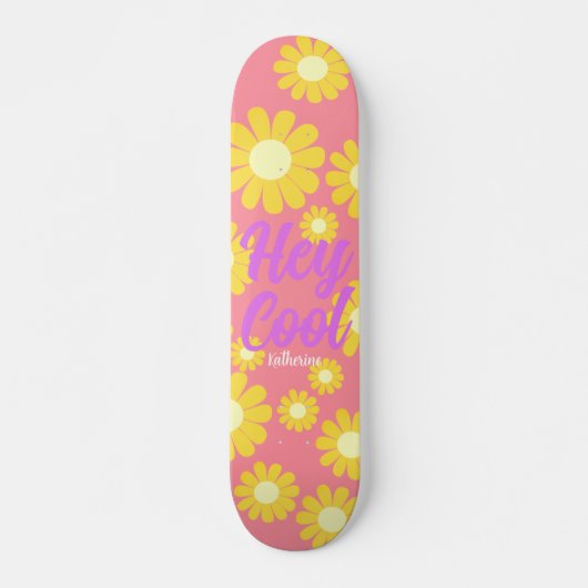 Skateboard Daisy Yellow Peach (Devant)
