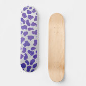 Skateboard Dalmatien Imprimé Violet et Blanc (Recto)