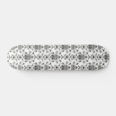 Skateboard Damas noir sur blanc (Horz)