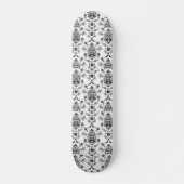Skateboard Damas noir sur blanc (Devant)