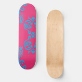 Skateboard Damask Magenta-Aqua (Recto)