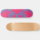 Skateboard Damask Magenta-Aqua (Horz)