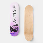 Skateboard Dame Pirate Personalisée Violet (Recto)