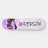 Skateboard Dame Pirate Personalisée Violet (Horz)