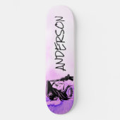 Skateboard Dame Pirate Personalisée Violet (Recto)
