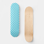 Skateboard Damier bleu aqua classique (Recto)