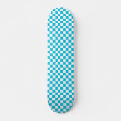Skateboard Damier bleu aqua classique (Devant)