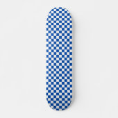 Skateboard Damier bleu de cobalt classique (Devant)