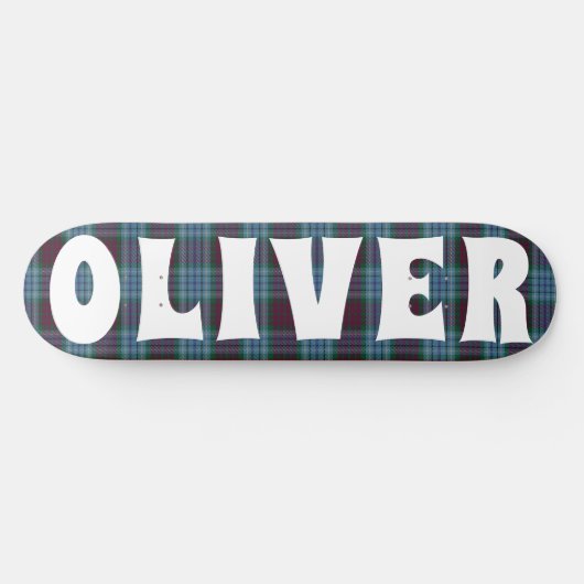 Skateboard damier bleu écossais (Horz)