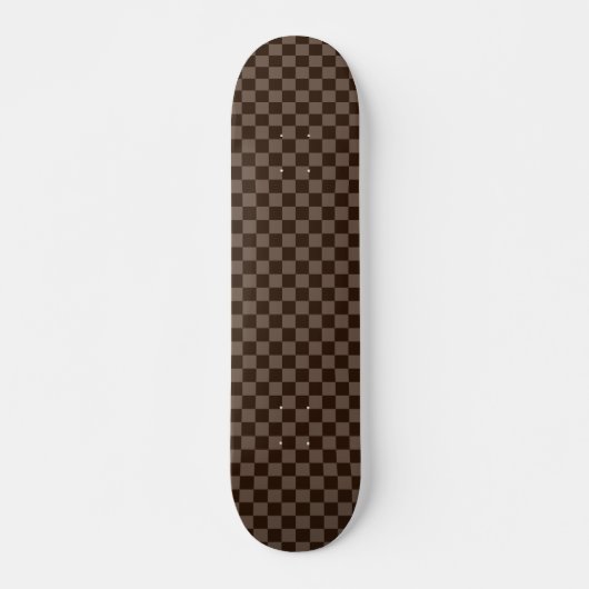 Skateboard Damier Brun foncé et Quincy (Devant)