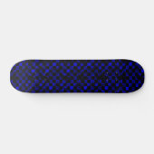 Skateboard Damier de marbre bleu (Horz)