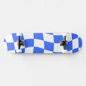 Skateboard Damier esthétique bleu (Horz)