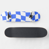 Skateboard Damier esthétique bleu (Horz)
