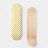 Skateboard Damier jaune visuel classique (Recto)