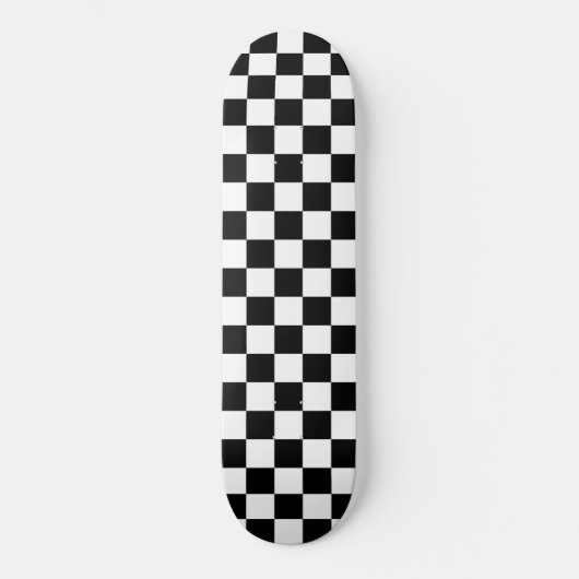 Skateboard Damier noir et blanc (Recto)