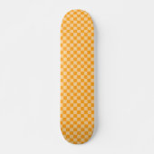 Skateboard Damier orange et orange clair (Devant)