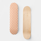 Skateboard Damier orange visuel classique (Recto)