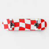 Skateboard Damier rouge (Horz)