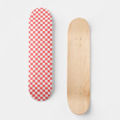 Skateboard Damier rouge corail classique (Recto)