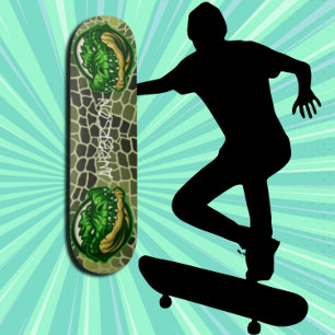 Skateboard Dangereux crocodiles heureux